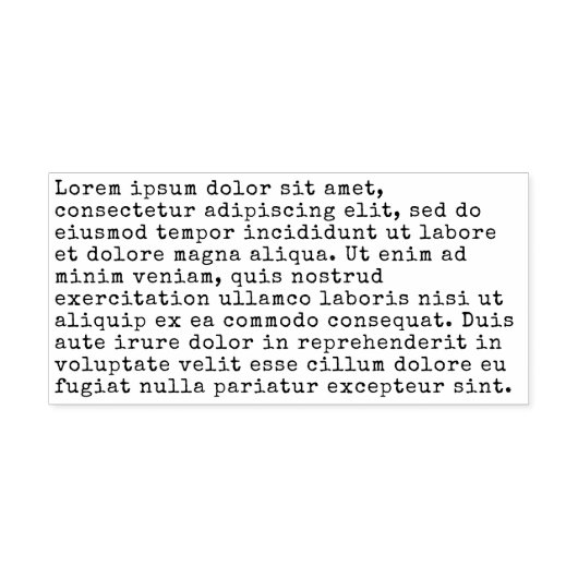 350キャラクターラージタイプライター文字スタイルカスタム セルフインキングスタンプ (デザイン)