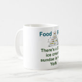 350ドルのアイスクリームサンデーがある – 食べ物Fac コーヒーマグカップ (正面左)