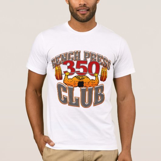 350人のクラブベンチプレスの合われたTシャツ Tシャツ (正面)