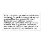 350 Characters Large Typewriter Text Style Custom  セルフインキングスタンプ (デザイン)