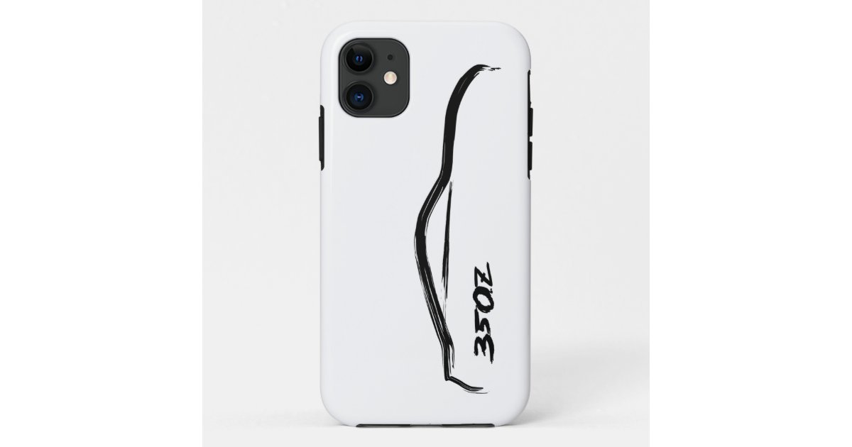 350z白い背景との黒いシルエットのロゴ Case Mate Iphoneケース Zazzle Co Jp