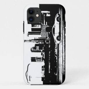 350Z圧延によって撃たれる黒いブラシストロークロゴ iPhone 11 ケース