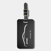 350Z白いブラシストロークロゴ ラゲッジタグ (正面縦)