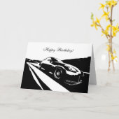 350Z車をテーマにした誕生日カード カード (黄色い花)