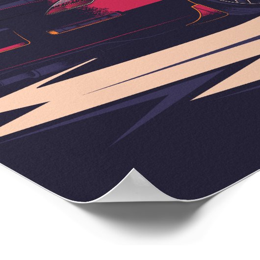 350Z car illustration art ポスター (角)