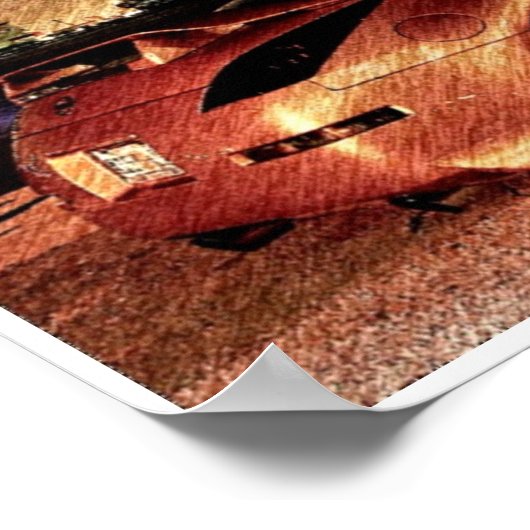 350Z City Scape Pencil Sketch ポスター (角)