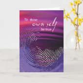 3517 Thine Own Self Be True Swirl誕生日 カード (黄色い花)
