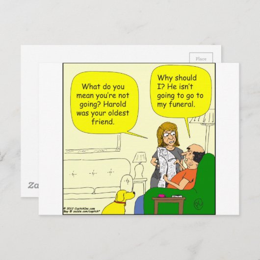 352彼は私の葬儀漫画に行っていない ポストカード (正面/裏面)