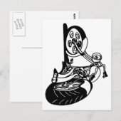 354チョッパー自転車 ポストカード (正面/裏面)