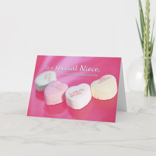 3543バレンタインハートキャンディー姪 シーズンカード (正面)