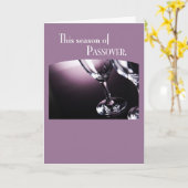 3566の過ぎ越しの祝いのワイングラス カード (黄色い花)