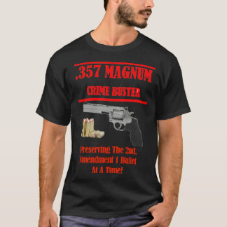 357マグナム銃犯罪バスター愛国心 Tシャツ