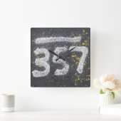 357 Mason's and Angel Number スクエア壁時計 (ホーム)