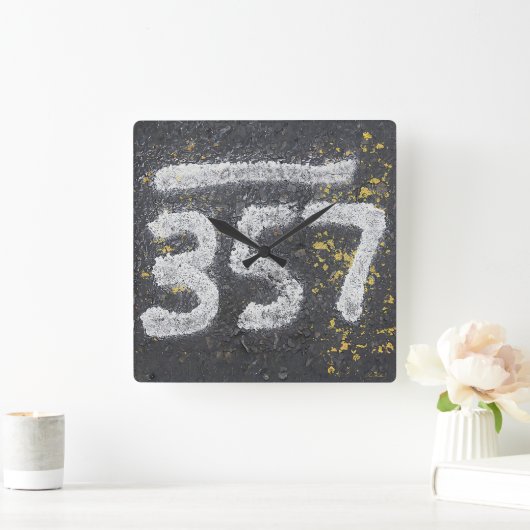 357 Mason's and Angel Number スクエア壁時計 (ホーム)