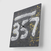 357 Mason's and Angel Number スクエア壁時計 (傾斜)