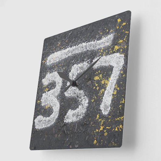 357 Mason's and Angel Number スクエア壁時計 (傾斜)