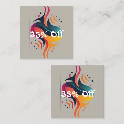 35%の大幅な節約が待ち受けている 割引カード (正面/裏面)