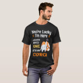 35 コーギーと家にいたかった Tシャツ (正面フル)