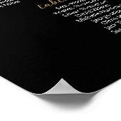35 テーブル 席次表 ブラック 座席表 プラン ポスター (角)