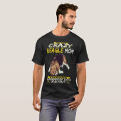 35 ビーグル大好き!クレイジービーグルママ Tシャツ (正面フル)