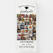 35 フォト - 現代のシンプルな白の卒業式 横断幕 (縦)