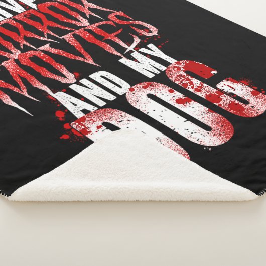 35.ホラー映画私はホラー映画と私の犬Blが大好き シェルパブランケット (3/4)