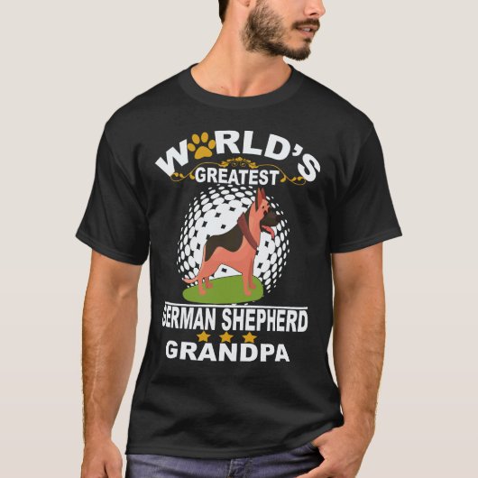 35 世界一偉大なジャーマンシェパード 祖父 ドイツ Tシャツ (正面)