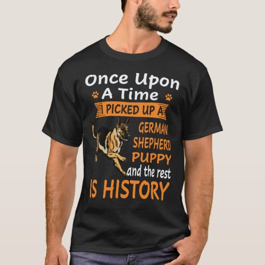 35 私はかつてジャーマンシェパードを拾いました Tシャツ (正面)