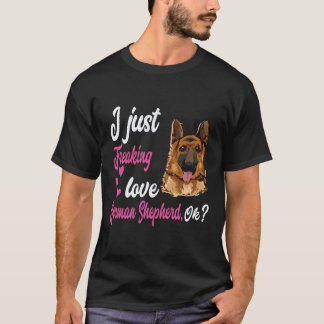 35 私はドイツ+シェパードが大好きです オーケー ドイツ Tシャツ