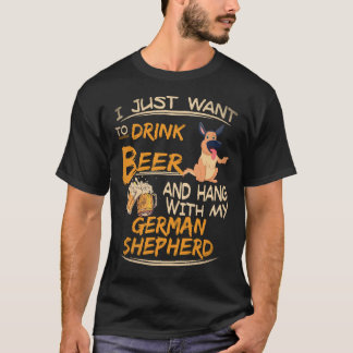 35 私はビールを飲んでゲルマニアと一緒に過ごしたいだけ Tシャツ