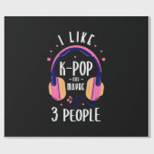 35.私はKpopと多分3人の人のKPoのためのデザイン ラッピングペーパー (フラット)