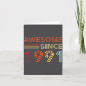 35 Birthday Decorations Men 35yr Awesome 1991 35th カード (正面)