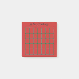 35 Day Tracking Red Sticky Note ポストイット