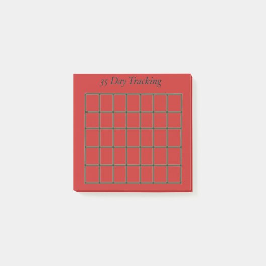 35 Day Tracking Red Sticky Note ポストイット (正面)