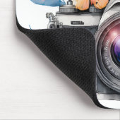 35 mmカメラ（花と蝶） マウスパッド (コーナー)