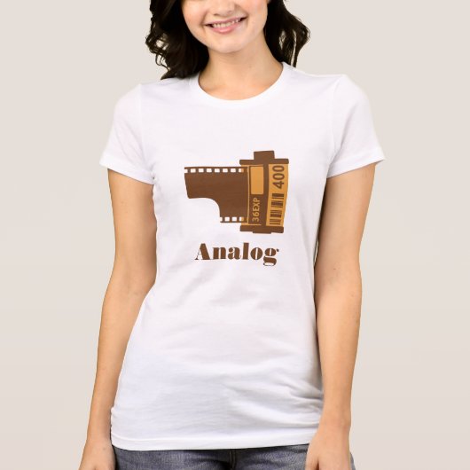 35 mmフィルムアナログデザイン パーソナライズされた tシャツ (正面)