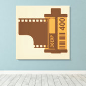 35 mm SLRカメラフィルム キャンバスプリント (インサイチュ (ウッドフロア))