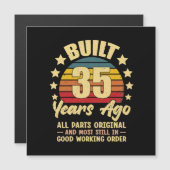35 Years Ago All Parts Original 35th Birthday マグネット招待状 (正面/裏面)