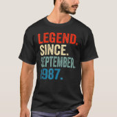 35 Years Old  Legend Since September 1987 35th Bir Tシャツ (正面)