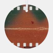 35mmフィルムストリップの始クール点、傷。 ガラスオーナメント (裏面)