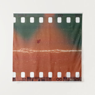 35mmフィルムストリップの始クール点、傷。 タペストリー