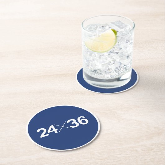 35mmフィルムセンサーサイズ – 24x36 ラウンドペーパーコースター (インサイチュ)