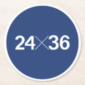 35mmフィルムセンサーサイズ – 24x36 ラウンドペーパーコースター (正面)