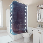 35mmフィルムフレームに黒く傷を付け、乳化テクスチャ シャワーカーテン (インサイチュ)