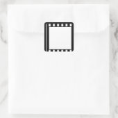 35mmムービースターハリウッド映画シネマテンプレート スクエアシール (バッグ)