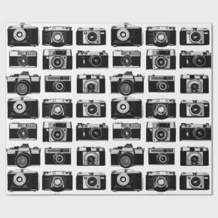 35nnクラシック写真フィルムカメラ用パターン ラッピングペーパー