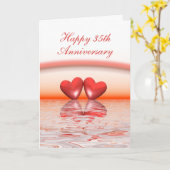 35thアニバーサリーコーラルハート カード (黄色い花)