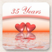 35thアニバーサリーコーラルハート コースター (正面)