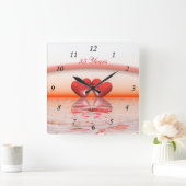 35thアニバーサリーコーラルハート スクエア壁時計 (ホーム)