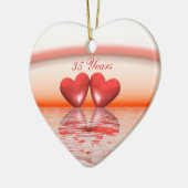 35thアニバーサリーコーラルハート セラミックオーナメント (左)